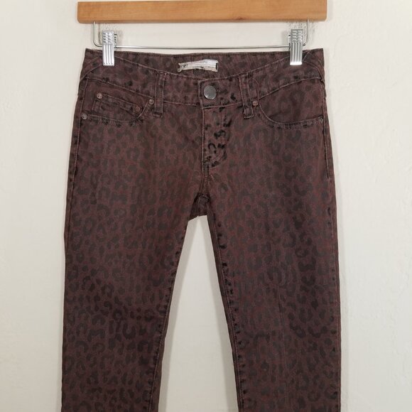 Free People Animal Print Jeans Size 24 - Picture 2 of 8